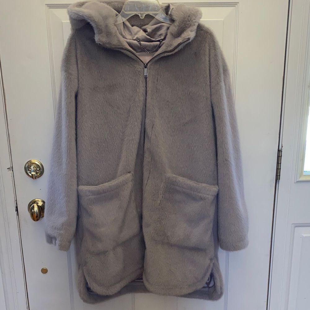BCBGeneration Lilac Faux Fur Coat
